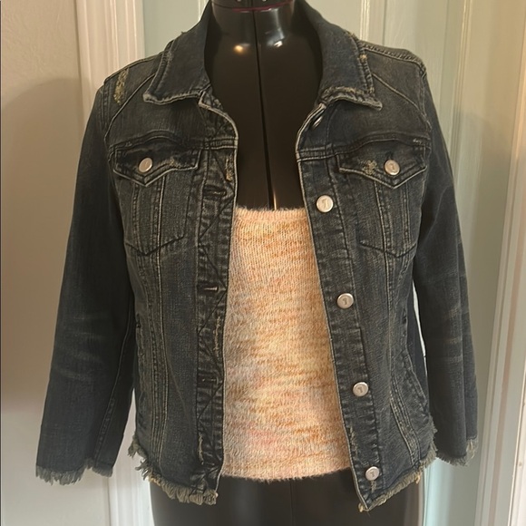 Pilcro Dark Blue Denim Jacket - Picture 1 of 11